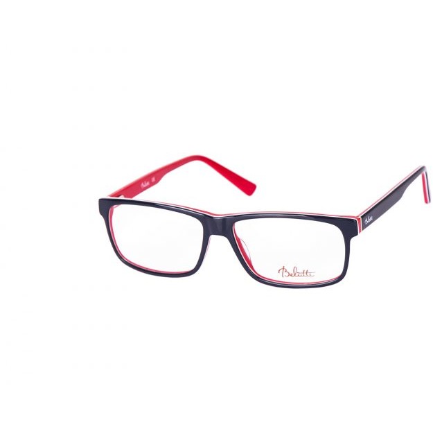 Rame ochelari de vedere barbati Belutti BLP079 C1 Albastre-Rosii Rectangulare originale din Acetat cu comanda online