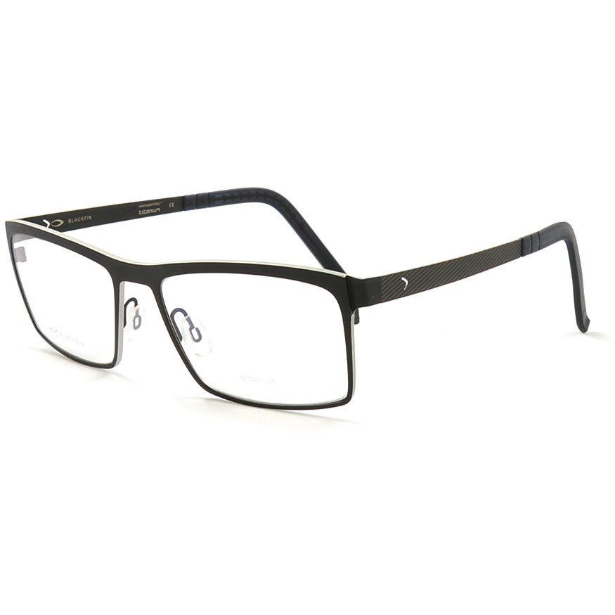 Rame ochelari de vedere barbati Blackfin BF768 365 Rectangulare Negre originale din Metal cu comanda online