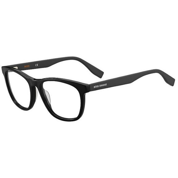 Rame ochelari de vedere barbati Boss Orange BO 0318 807 Rectangulare Negre originale din Plastic cu comanda online