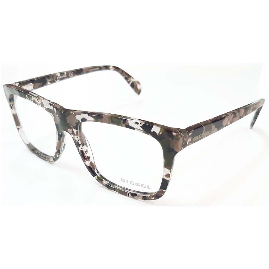 Rame ochelari de vedere barbati DIESEL DL5118 055 Transparent-Gri Rectangulare originale din Plastic cu comanda online
