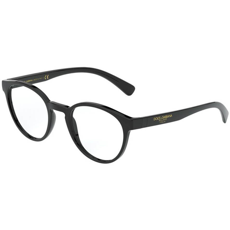 Rame ochelari de vedere barbati Dolce & Gabbana DG5046 501 Rotunde Negre originale din Plastic cu comanda online