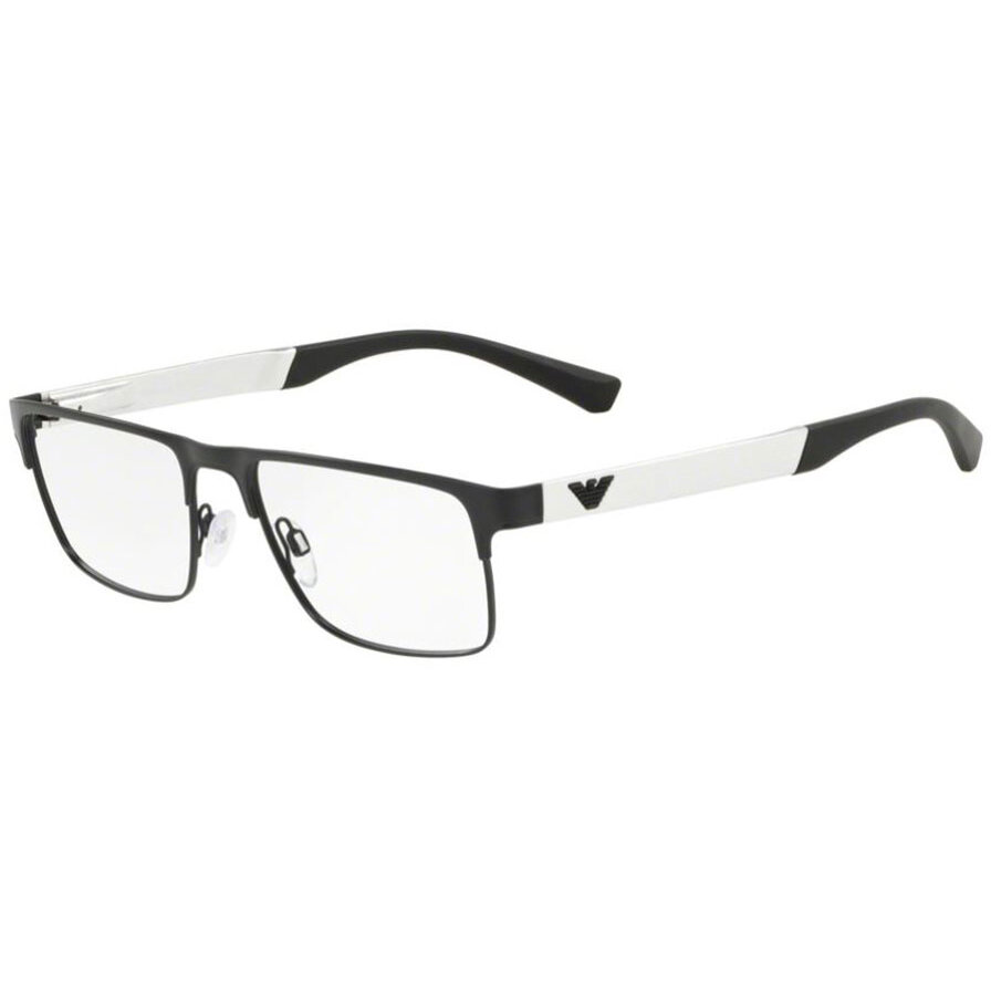 Rame ochelari de vedere barbati Emporio Armani EA1075 3001 Rectangulare Negre originale din Metal cu comanda online