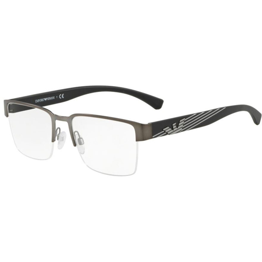 Rame ochelari de vedere barbati Emporio Armani EA1078 3003 Rectangulare Gri originale din Metal cu comanda online