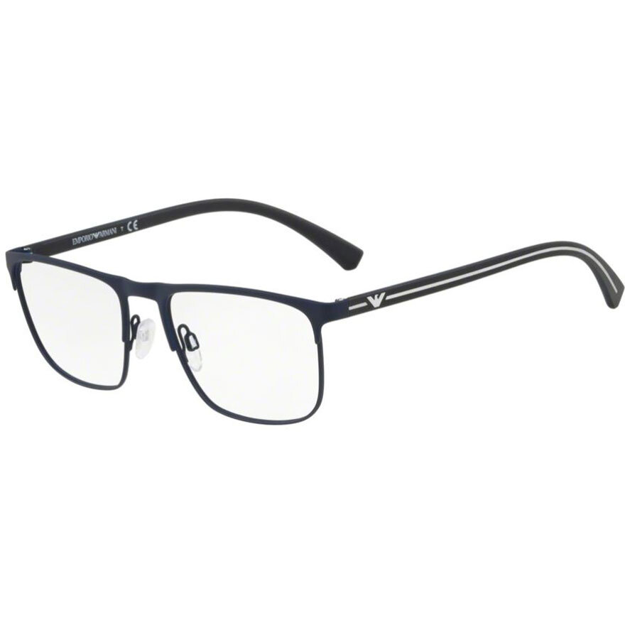 Rame ochelari de vedere barbati Emporio Armani EA1079 3092 Rectangulare Albastre originale din Metal cu comanda online