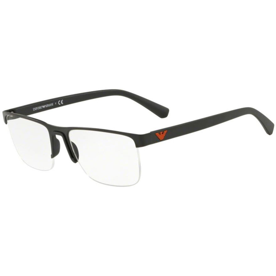Rame ochelari de vedere barbati Emporio Armani EA1084 3001 Rectangulare Negre originale din Metal cu comanda online