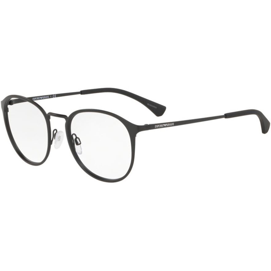 Rame ochelari de vedere barbati Emporio Armani EA1091 3001 Rotunde Negre originale din Metal cu comanda online