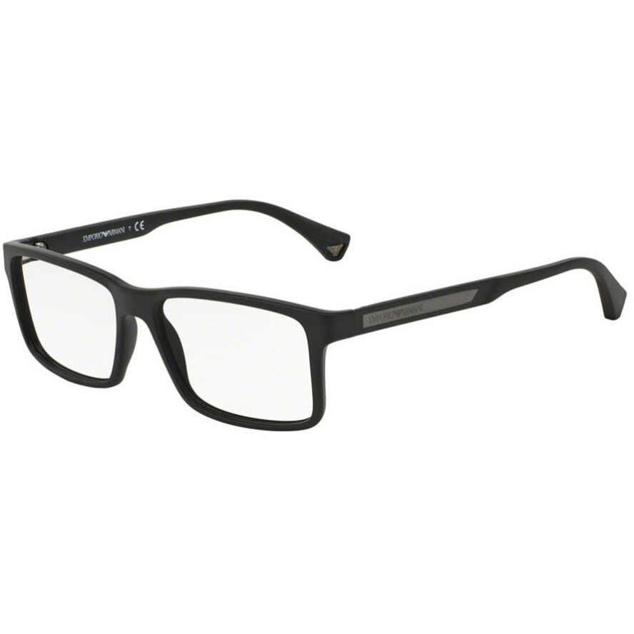 Rame ochelari de vedere barbati Emporio Armani EA3038 5063 Negre Rectangulare originale din Plastic cu comanda online