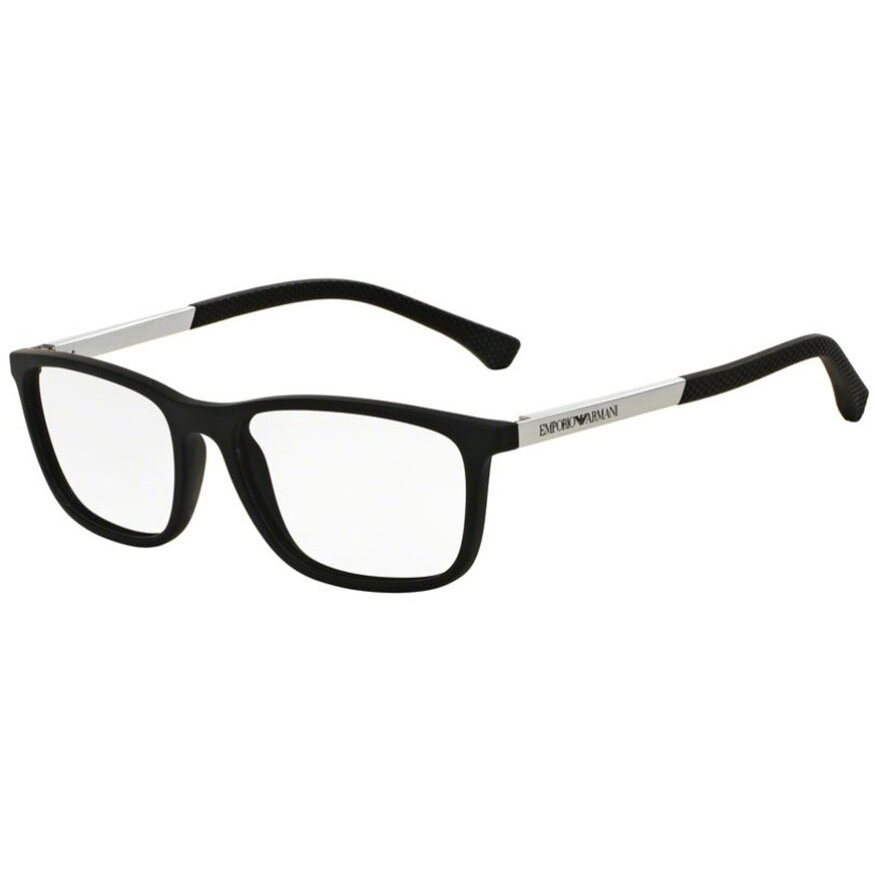 Rame ochelari de vedere barbati Emporio Armani EA3069 5063 Rectangulare Negre originale din Plastic cu comanda online