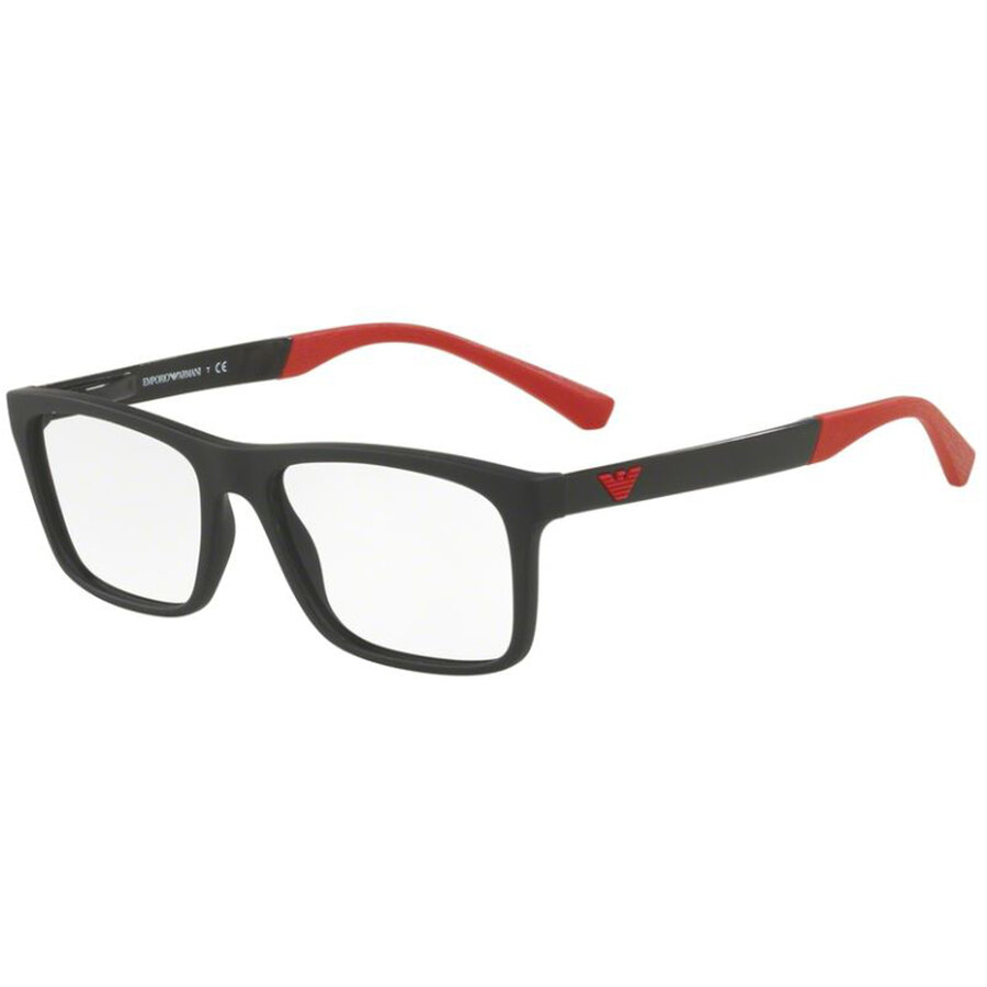 Rame ochelari de vedere barbati Emporio Armani EA3101 5063 Rectangulare Negre originale din Plastic cu comanda online
