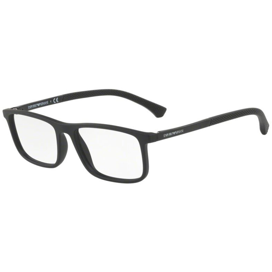 Rame ochelari de vedere barbati Emporio Armani EA3125 5063 Rectangulare Negre originale din Plastic cu comanda online