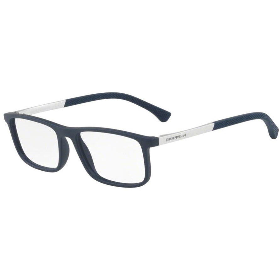 Rame ochelari de vedere barbati Emporio Armani EA3125 5474 Rectangulare Albastre originale din Plastic cu comanda online