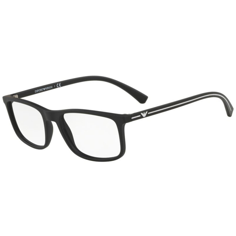 Rame ochelari de vedere barbati Emporio Armani EA3135 5063 Rectangulare Negre originale din Plastic cu comanda online