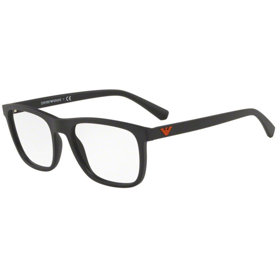 Rame ochelari de vedere barbati Emporio Armani EA3140 5042 Negre Rectangulare originale din Plastic cu comanda online