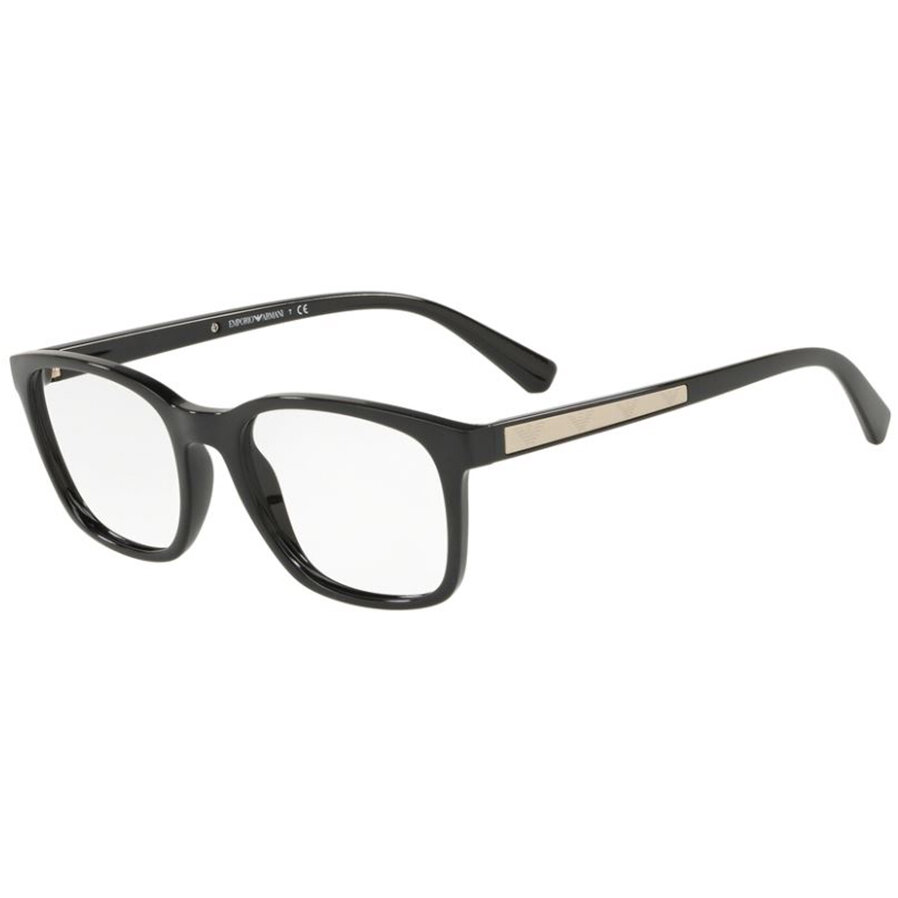 Rame ochelari de vedere barbati Emporio Armani EA3141 5017 Rectangulare Negre originale din Plastic cu comanda online