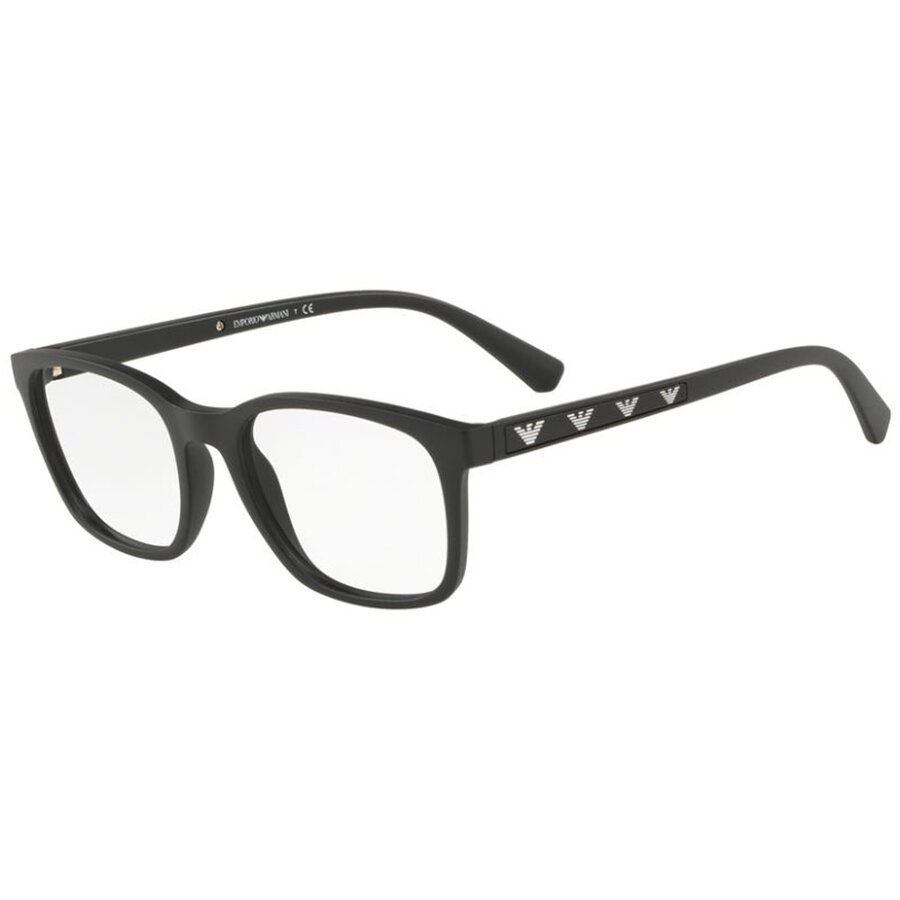 Rame ochelari de vedere barbati Emporio Armani EA3141 5733 Rectangulare Negre originale din Plastic cu comanda online