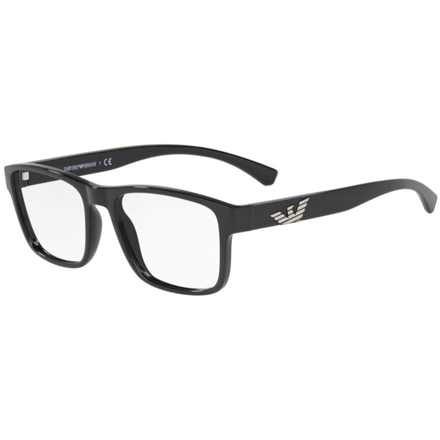 Rame ochelari de vedere barbati Emporio Armani EA3149 5017 Patrate Negre originale din Plastic cu comanda online
