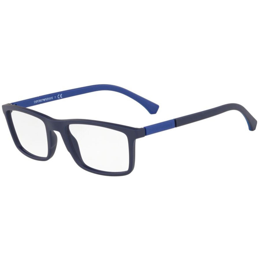 Rame ochelari de vedere barbati Emporio Armani EA3152 5754 Rectangulare Albastre originale din Plastic cu comanda online