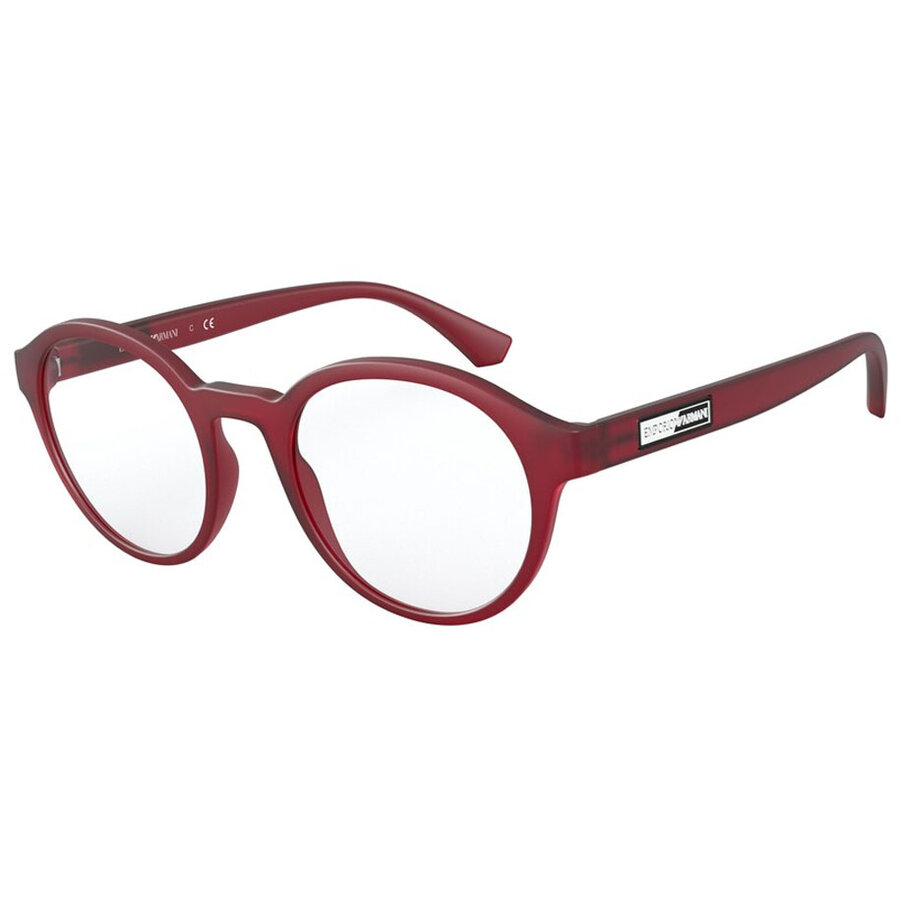 Rame ochelari de vedere barbati Emporio Armani EA3163 5827 Rotunde Rosii originale din Plastic cu comanda online