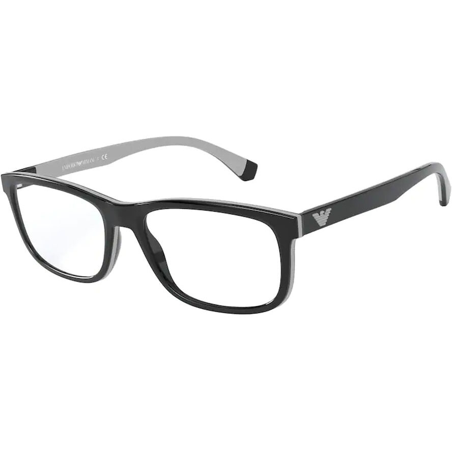 Rame ochelari de vedere barbati Emporio Armani EA3164 5001 Rectangulare Negre originale din Plastic cu comanda online