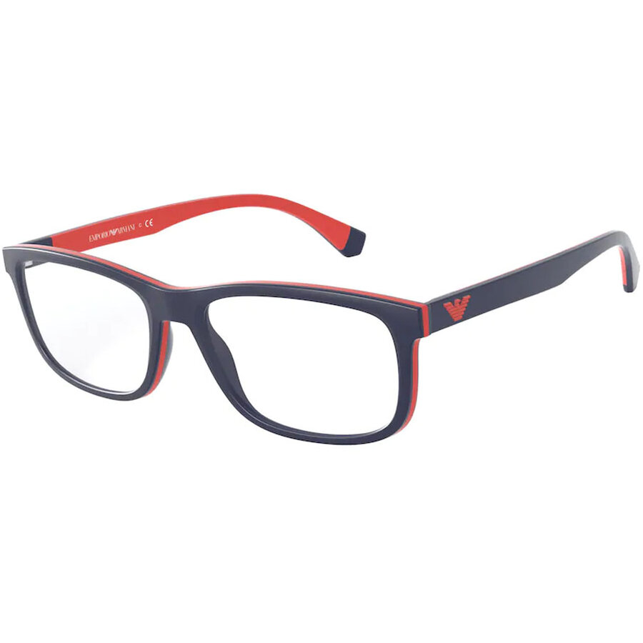 Rame ochelari de vedere barbati Emporio Armani EA3164 5754 Rectangulare Albastre originale din Plastic cu comanda online