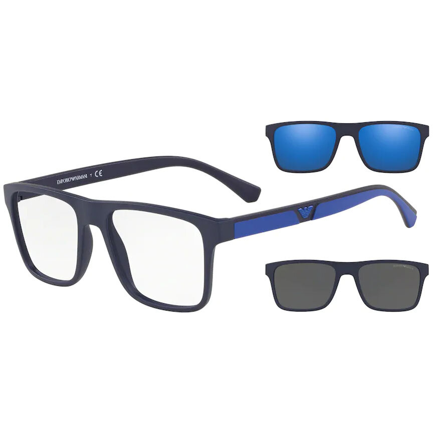 Rame ochelari de vedere barbati Emporio Armani EA4115 57591W Clip-on Albastre originale din Plastic cu comanda online