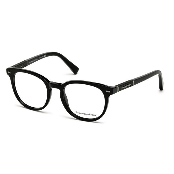 Rame ochelari de vedere barbati Ermenegildo Zegna EZ5036 001 Rotunde Negre originale din Plastic cu comanda online