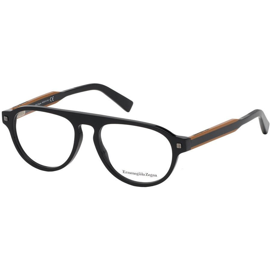 Rame ochelari de vedere barbati Ermenegildo Zegna EZ5127 001 Pilot Negre originale din Plastic cu comanda online