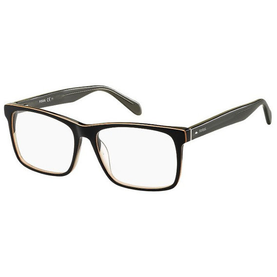 Rame ochelari de vedere barbati FOSSIL FOS 7013 807 Negre Rectangulare originale din Plastic cu comanda online