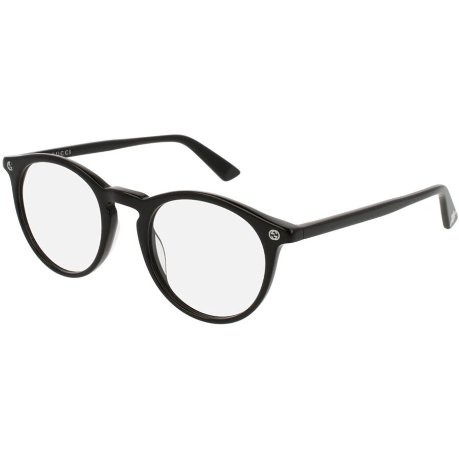 Rame ochelari de vedere barbati Gucci GG0121O 001 Rotunde Negre originale din Plastic cu comanda online