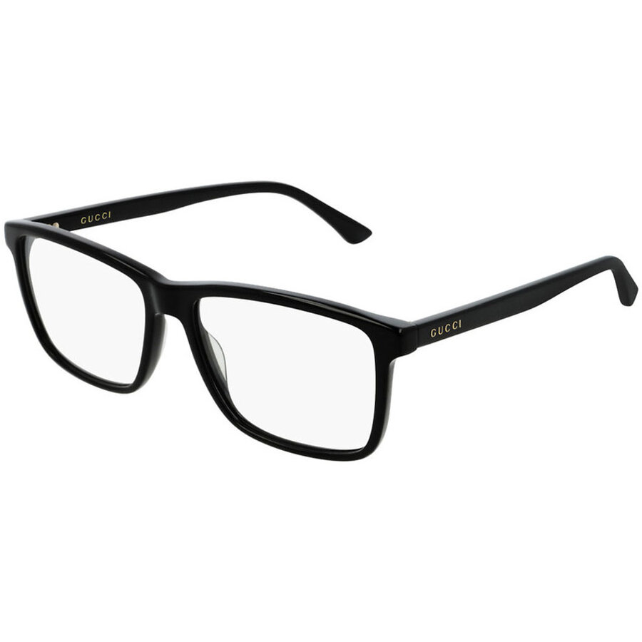 Rame ochelari de vedere barbati Gucci GG0407O 001 Rectangulare Negre originale din Plastic cu comanda online