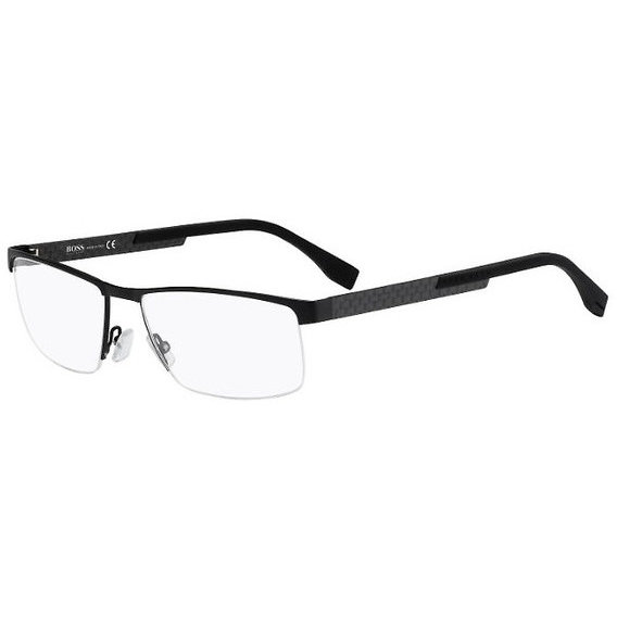 Rame ochelari de vedere barbati HUGO BOSS (S) 0734 KCQ 56 Rectangulare Negre originale din Metal cu comanda online