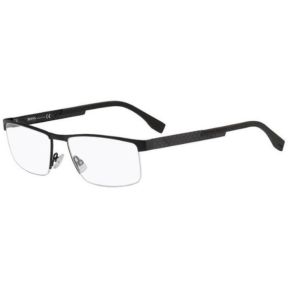 Rame ochelari de vedere barbati HUGO BOSS (S) 0734 KCR BLACK Rectangulare Negre originale din Metal cu comanda online