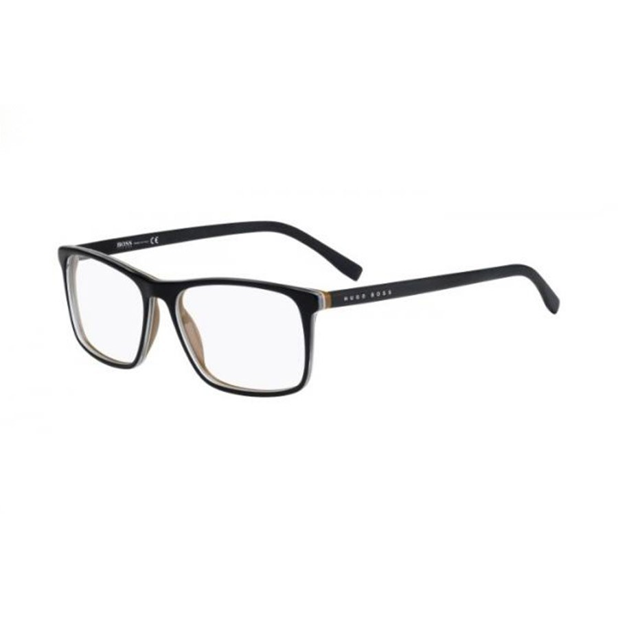 Rame ochelari de vedere barbati HUGO BOSS (S) 0764 QHI BLACK Rectangulare Negre originale din Plastic cu comanda online