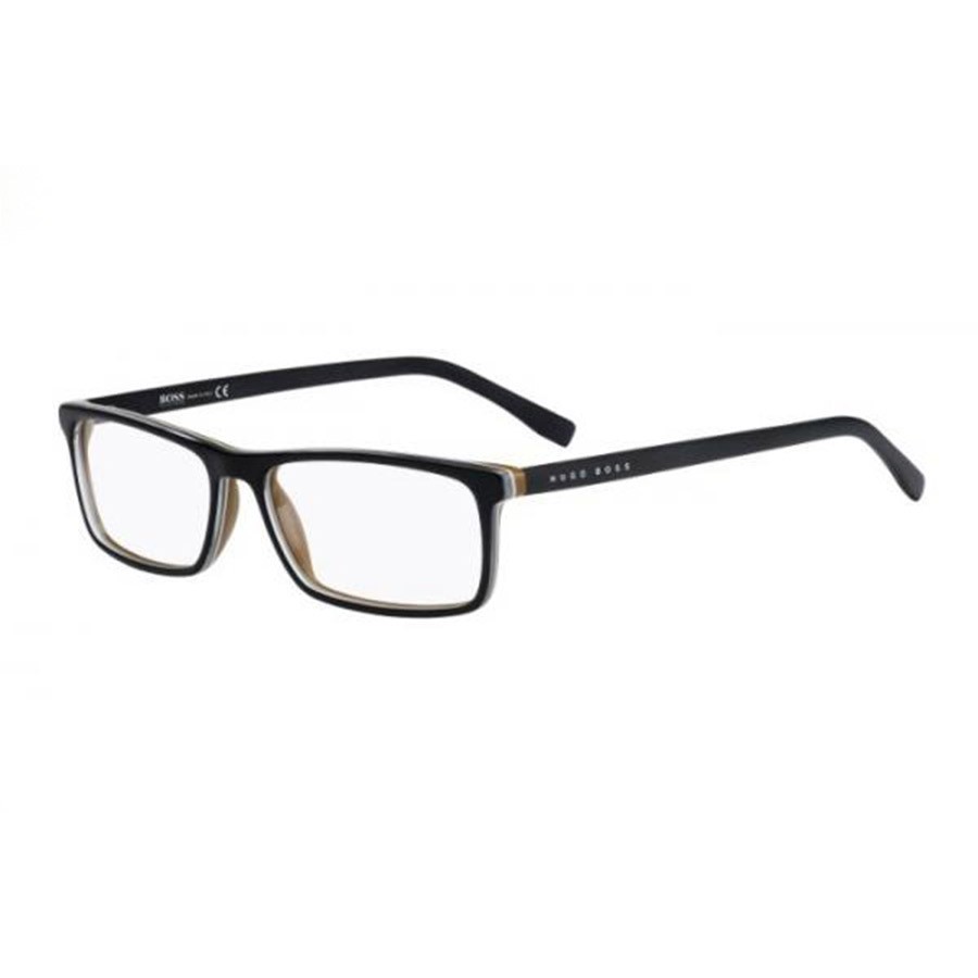 Rame ochelari de vedere barbati HUGO BOSS (S) 0765 QHI 55 Rectangulare Negre originale din Plastic cu comanda online