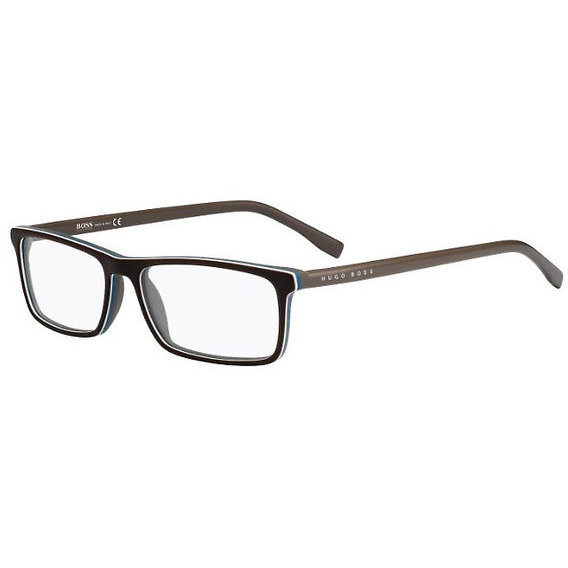 Rame ochelari de vedere barbati HUGO BOSS (S) 0765 QHK 55 Rectangulare Maro originale din Plastic cu comanda online