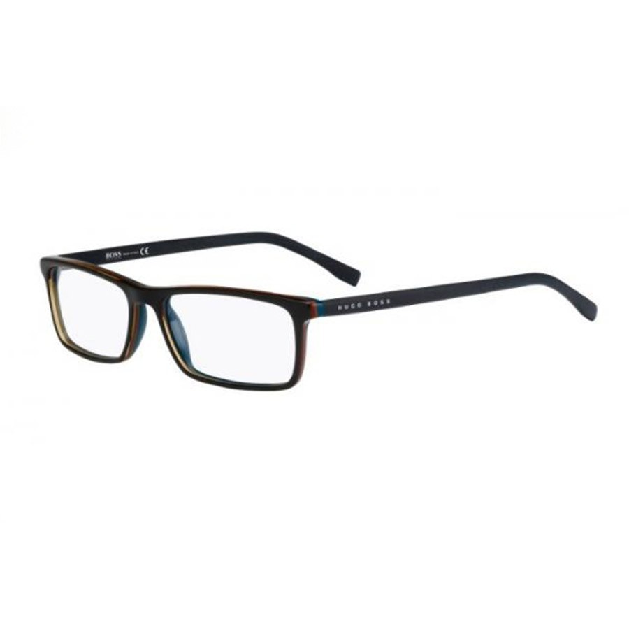 Rame ochelari de vedere barbati HUGO BOSS (S) 0765 QIH BROWN PETROL Rectangulare Maro originale din Plastic cu comanda online