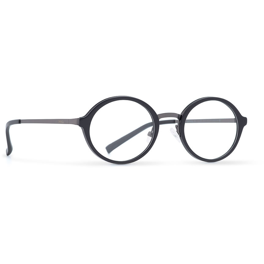 Rame ochelari de vedere barbati INVU T3800A Negre Rotunde originale din Plastic cu comanda online