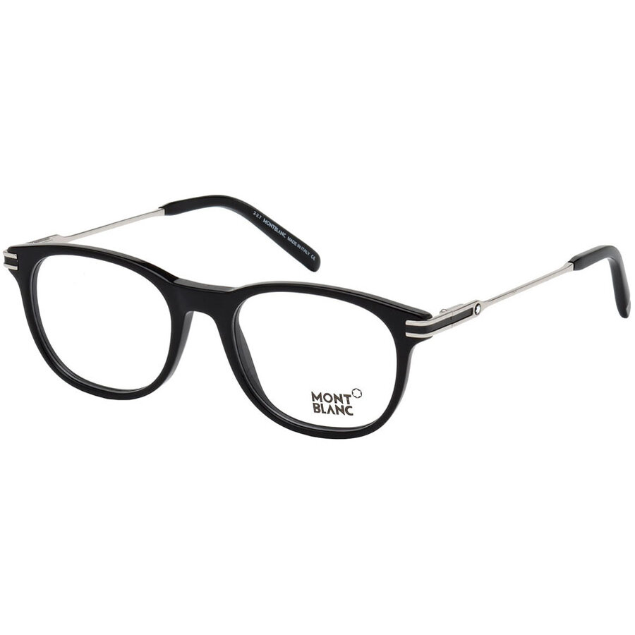 Rame ochelari de vedere barbati Montblanc MB0724 001 Rotunde Negre originale din Plastic cu comanda online