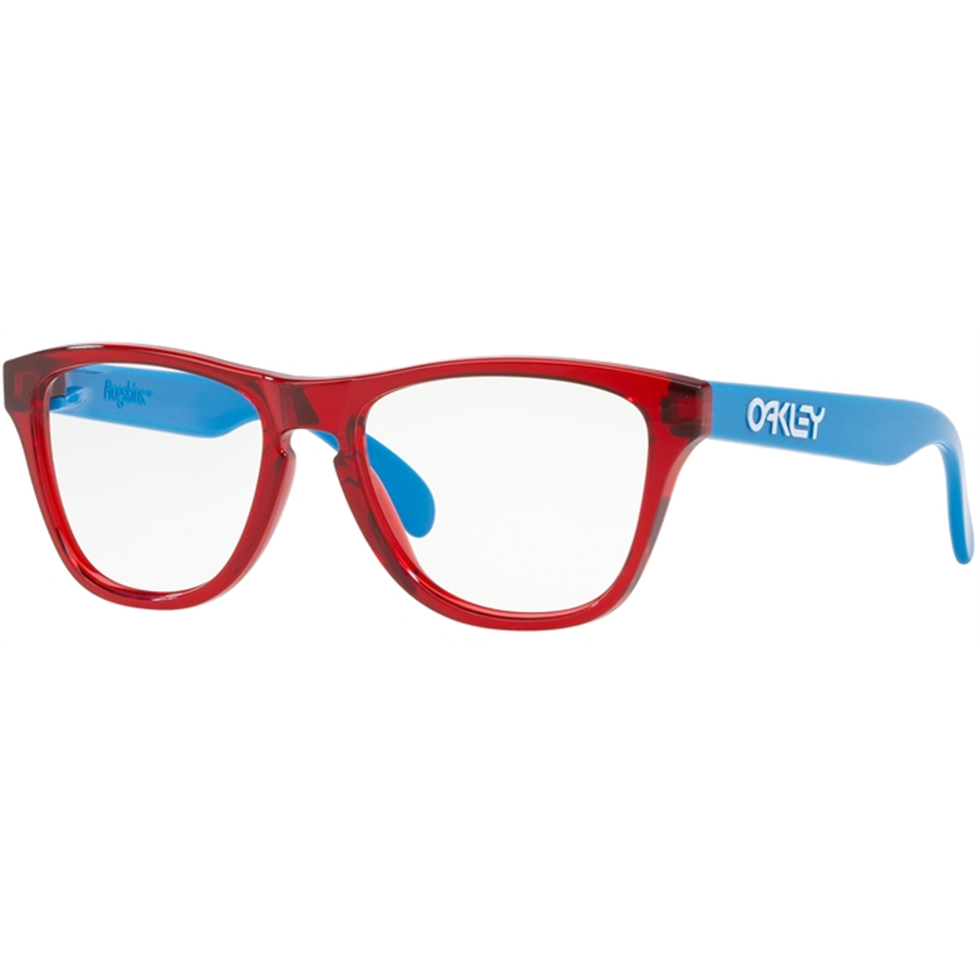 Rame ochelari de vedere barbati Oakley RX FROGSKINS XS OY8009 800902 Rosii Rotunde originale din Plastic cu comanda online