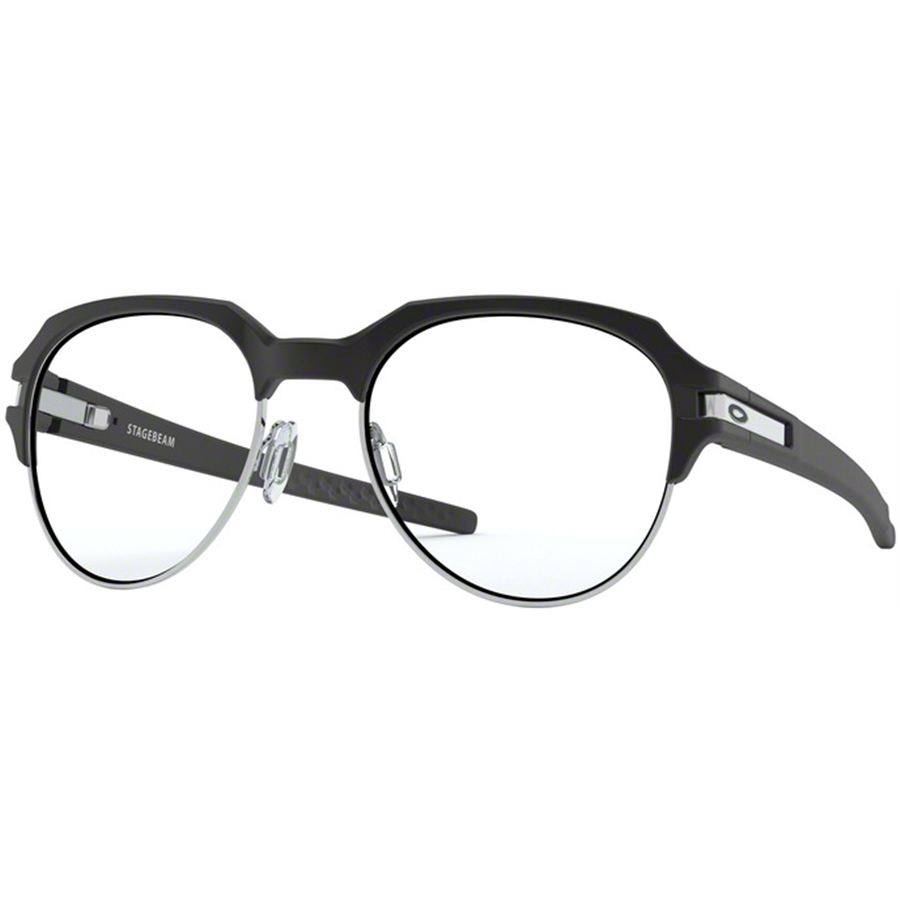Rame ochelari de vedere barbati Oakley STAGEBEAM OX8148 814801 Rotunde Negre originale din Plastic cu comanda online