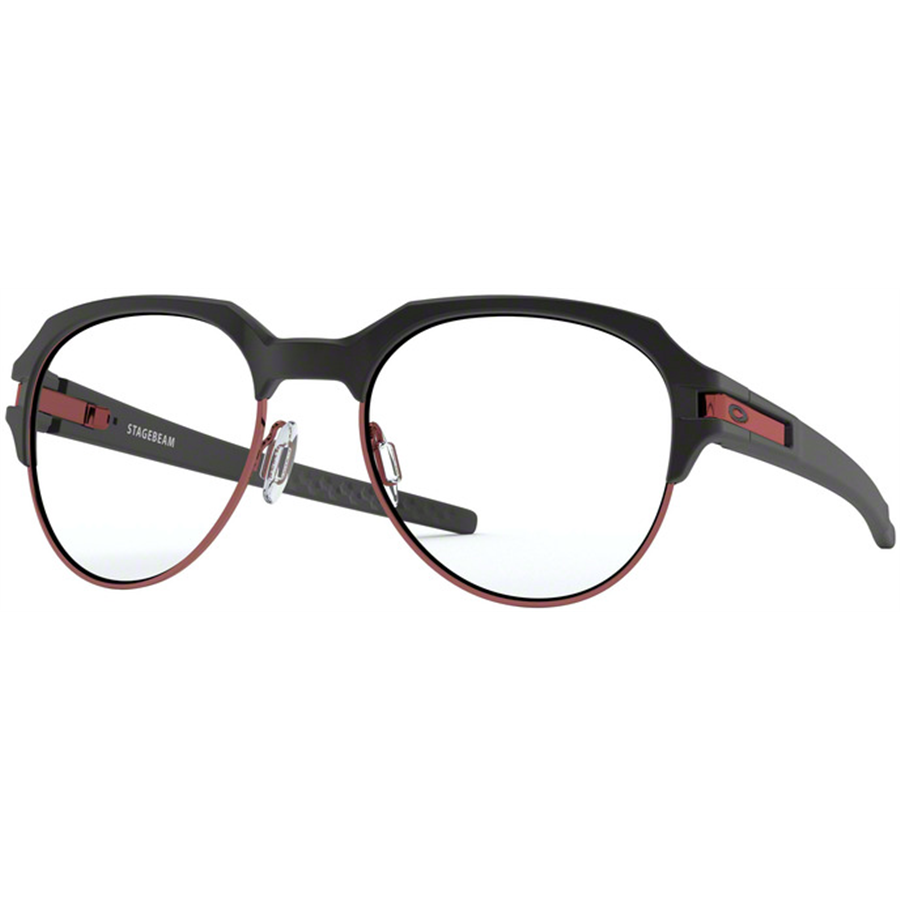 Rame ochelari de vedere barbati Oakley STAGEBEAM OX8148 814805 Rotunde Negre originale din Plastic cu comanda online