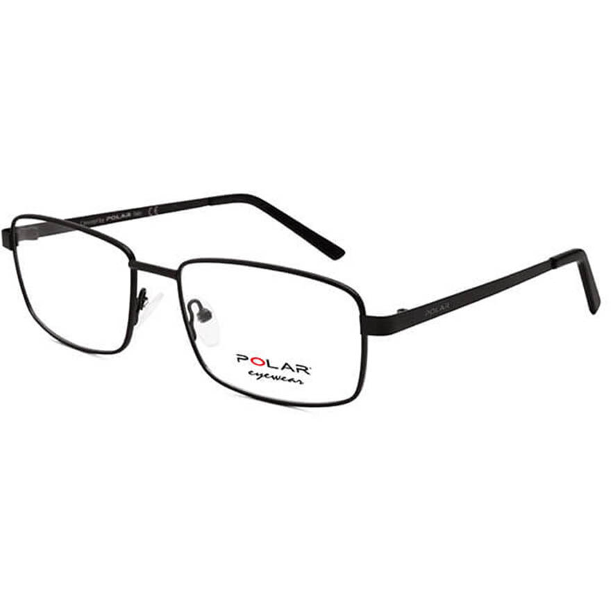 Rame ochelari de vedere barbati Polar 886 col. 76 Negre Rectangulare originale din Metal cu comanda online