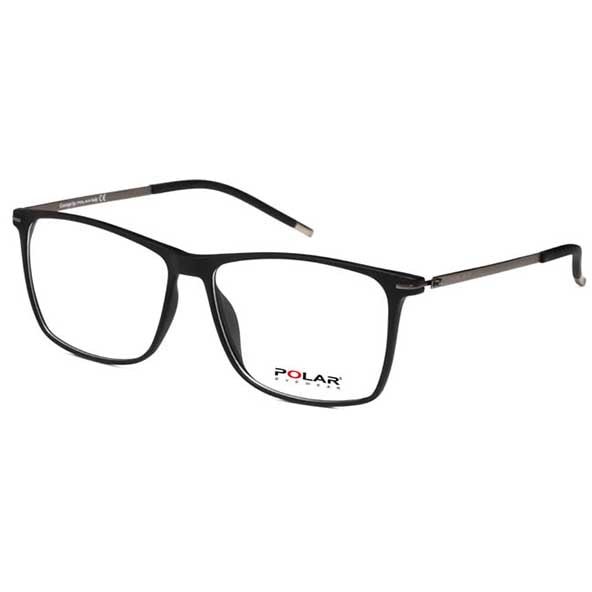 Rame ochelari de vedere barbati Polar 954 | 76 Negre Rectangulare originale din Metal cu comanda online