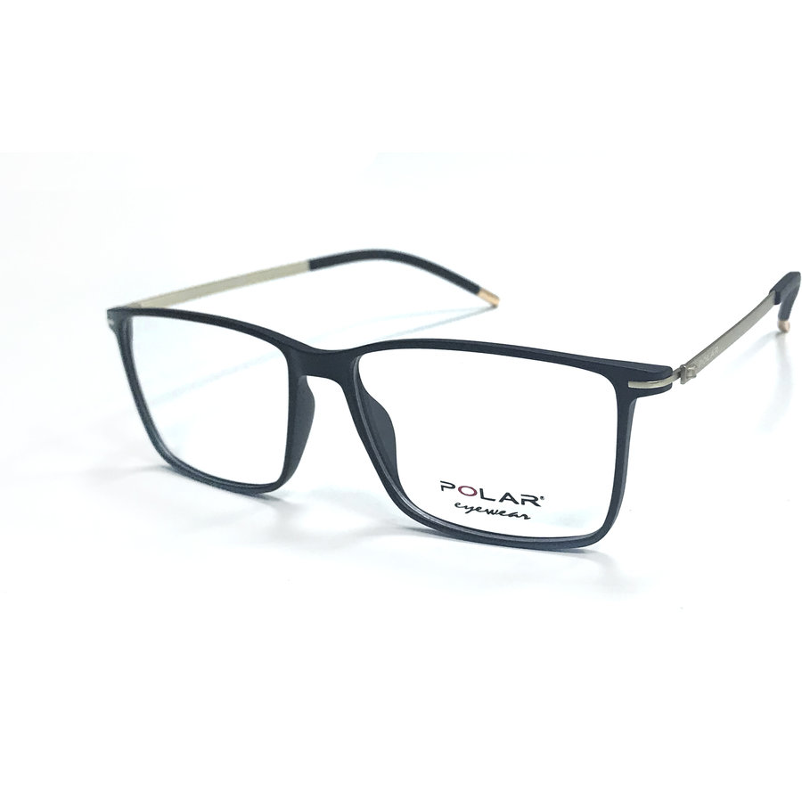 Rame ochelari de vedere barbati Polar 956 | 76 Negre Rectangulare originale din Plastic cu comanda online