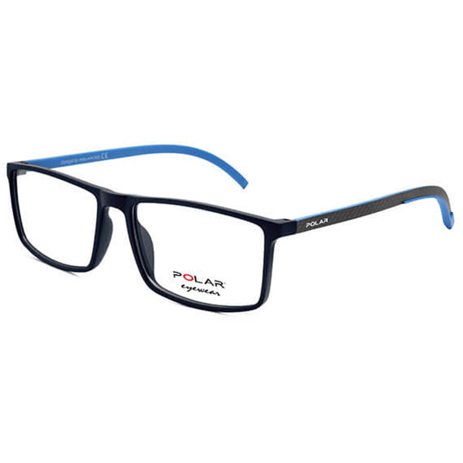 Rame ochelari de vedere barbati Polar 986 | 20 Negre Rectangulare originale din Plastic cu comanda online
