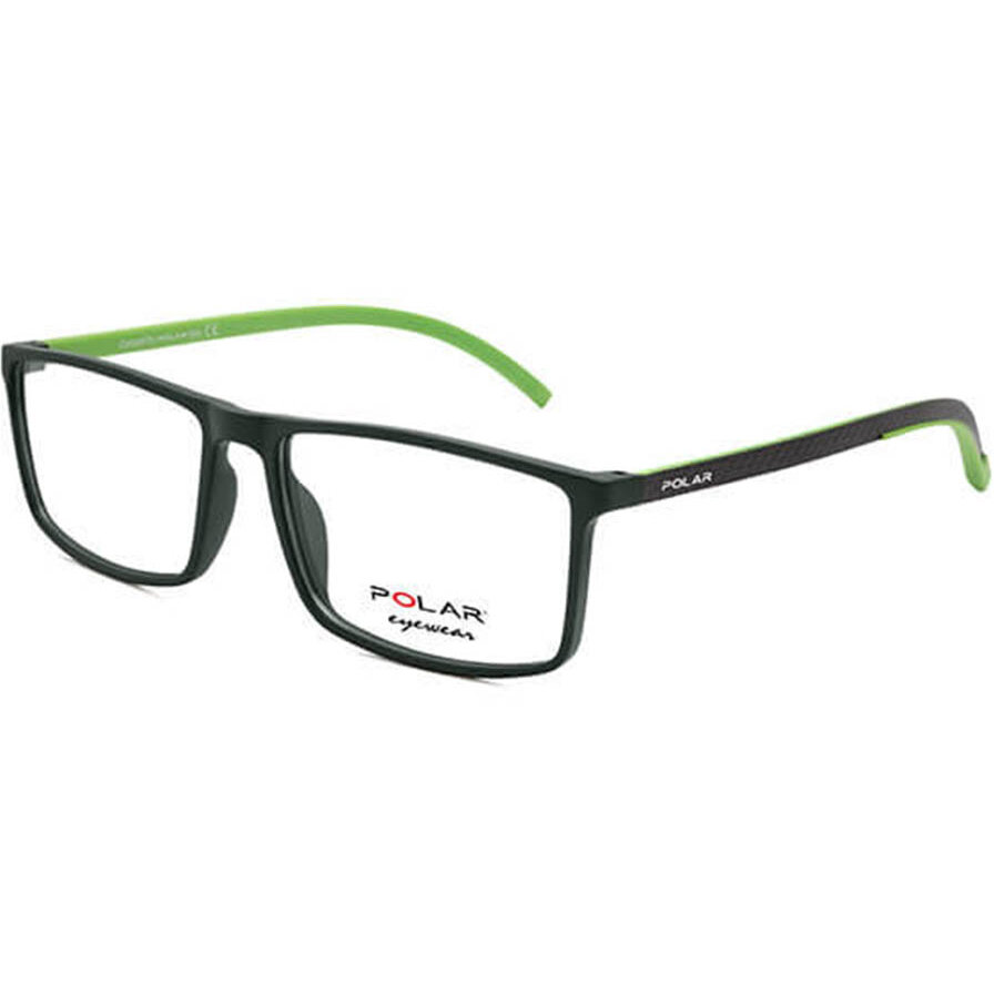 Rame ochelari de vedere barbati Polar 986 | 29 Negre/Verzi Rectangulare originale din Plastic cu comanda online