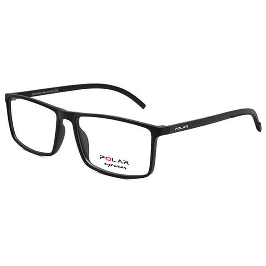Rame ochelari de vedere barbati Polar 986 | 76 Negre Rectangulare originale din Plastic cu comanda online