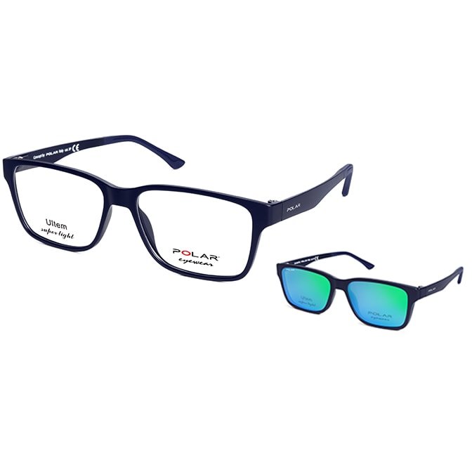Rame ochelari de vedere barbati Polar CLIP-ON 403 | 20/C Albastre Clip-on originale din Ultem cu comanda online