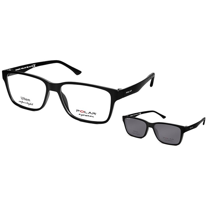 Rame ochelari de vedere barbati Polar CLIP-ON 403 | 76 Negre Clip-on originale din Ultem cu comanda online