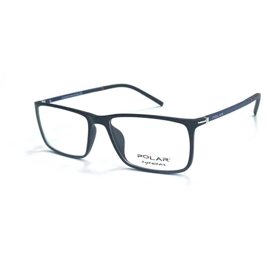 Rame ochelari de vedere barbati Polar Teen 01 | 20 Negre Rectangulare originale din Plastic cu comanda online
